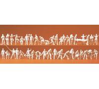 Preiser 16329 Firefighters 42 Unpainted Figures HO New