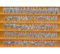 Preiser 16337 Passengers & Passers By Figures - Unpainted (Pk120) OO/HO Gauge