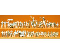 Preiser 16342 Funfair Visitors and Showmen (60) Unpainted Figures