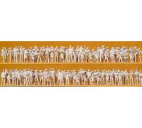 Preiser 16343 Passers by Spectators (Pk130 Figures Unpainted) OO/HO Gauge