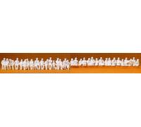 Preiser 16349 Seated Bus / Train Passengers (Pk36 Figures Unpainted) OO/HO Gauge