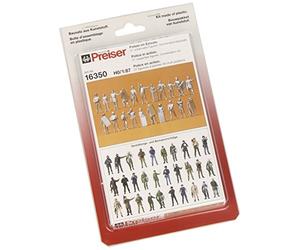 Preiser 16350 Unpainted Figure Set Assorted Police HO Model Figure