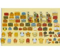 Preiser 17005 Luggage, 90 Pieces. Kit, Unpainted, H0