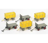 Preiser 17112 HO/OO Gauge Postal Carts (6) Kit