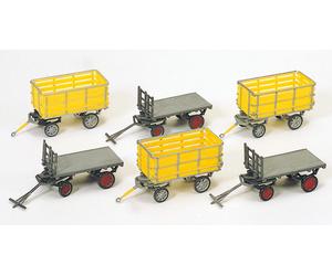 Preiser 17112 HO/OO Gauge Postal Carts (6) Kit