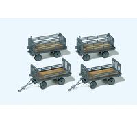 Preiser 17129 Trailer for Electric Cart, DB, Kit, H0, New 2022