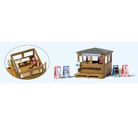 Preiser 17314 Boat Rental Kiosk Kit HO
