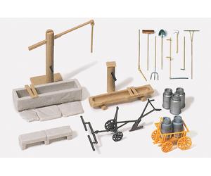 Preiser 17600 Equipment Elements for Rural Themes, Kit, H0