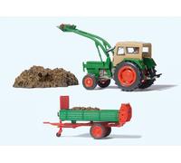 Preiser 17944 Tractor Deutz D6206 with Front Loader Pendant + Accessory Ho 1:87