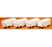 Preiser 20006 Circus Equipment Trailers (4) Unpainted Kit
