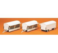 Preiser 20007 Circus Animal Trailers (3) Unpainted Kit