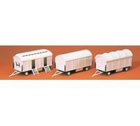 PREISER 20008 HO Scale Set Three Circus Caravans