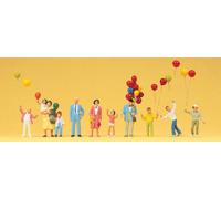 PREISER 24659 HO Scale Balloon Seller (With 7 Children And 3 Adults)