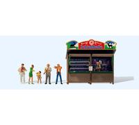 Preiser 24694 Fairground Shooting Gallery Ready-Made Model Figure Pack HO NEW