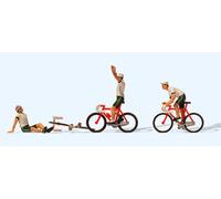 Preiser Racing Cyclists Team 2 (3) Figure Set HO Gauge PR25005