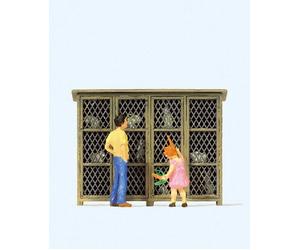 Preiser 28099 When Feeding The Rabbit Ready-Made Model Figure Pack HO NEW