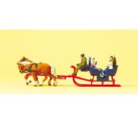Preiser 30420 Tourists in Sled, H0