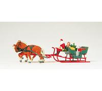 Preiser 30448 Horse Drawn Sleigh with Father Christmas and Presents