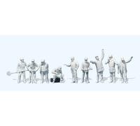 Preiser 63003 Rail And Railway Construction Workers. 9 Unpainted Figures,