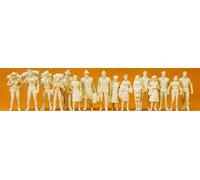 Preiser 65600 Passengers/Passers By/Travellers (16) Unpainted Figures O Gauge