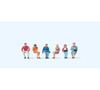 Preiser 75004 Seated Persons (6) Figure Set TT Scale
