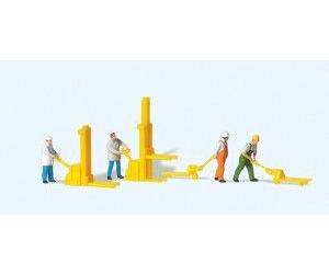 Preiser 79082 Warehousemen (Pk4) With Pallet Truck N gauge Figures