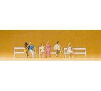 Preiser 79092 Seated Couples On Park Benches (3 Couples) N Gauge