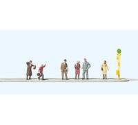 Preiser 79148 Waiting at the Tram Stop (6) Figure Set