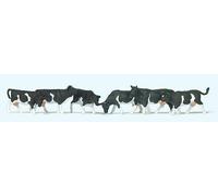 Preiser 79228 Black/White Cows (6) Figure Set