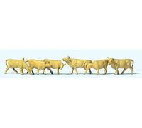 Preiser 79229 Light Brown Cows (6) Figure Set