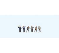 Preiser Engine Drivers & Firemen (6) Figure Set N Gauge PR79231