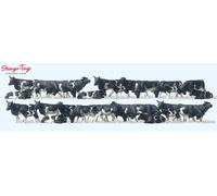 Preiser Black/White Cows (30) Standard Figure Set 1:87 HO Scale