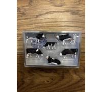 Preiser Black/White Cows (6) British OO Scale Figure Set PR73013 - NEW