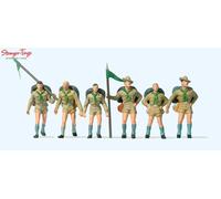 Preiser 10260 Boy Scouts (6) Exclusive Figure Set