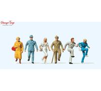Preiser 14132 Climbing the Stairs (6) Standard Figure Set HO