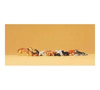 Preiser Dogs & Cats (12) HO Scale Models