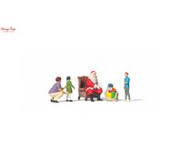 Preiser 10763 Father Christmas w/Mother & Kids Exclusive Figure Set OO/HO Gauge