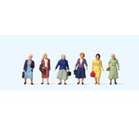 Preiser 73012 Female Travellers (6) British OO Scale Figure Set