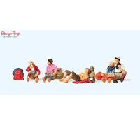 Preiser Hikers Resting (5) Exclusive Figure Set 1:87 HO Scale