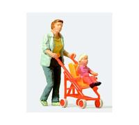 Preiser HO Scale Woman With Child & Buggy