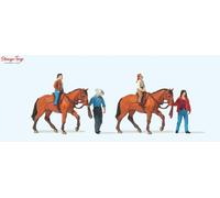 Preiser 10794 HO/OO Gauge Horse Riding Lessons Exclusive Figure Set