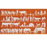 Preiser 16354 On The Farm Set Unpainted Figures HO Gauge