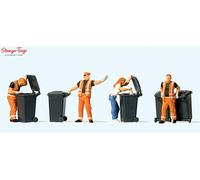 Preiser 10651 Modern Refuse Collection Scene (4) Exclusive Figure Set