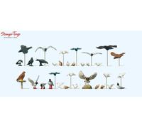 Preiser Pigeons/Seagulls/Crows/Birds of Prey Exclusive Figure Set 1:87 HO Gauge