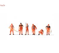 Preiser Track Workers (6) Exclusive Figure Set - 1:87 HO Gauge