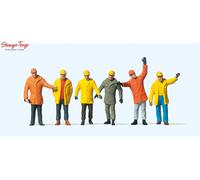 Preiser Workers in Protective Clothing (6) Standard Figure Set - 1:87 HO Gauge