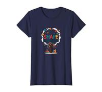 PreK Teacher I Shape Little Minds Inspirational Gift T-Shirt, Women, Navy, 3XL