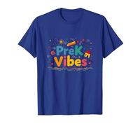 PreK Vibes Fun Colorful School Kindergarten Ready Kids T-Shirt, Men, Royal Blue, L