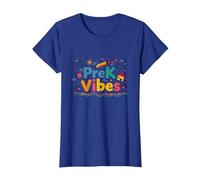 PreK Vibes Fun Colorful School Kindergarten Ready Kids T-Shirt, Women, Royal Blue, 3XL