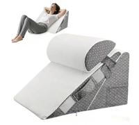 Prélatiquem Bed Wedge Pillow,12-In-1 Triangle Cushion,Memory Foam,Washable Cover,Acid Reflux,Adjustable Wedge Pillow Support Cushion For Snoring,Back Pain,Surgery Recovery,Leg Elevation